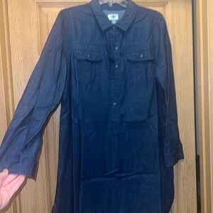 Old Navy, dark denim washed dress — size L